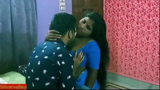 Amazing hot sex with tamil teen bhabhi at hotel while her husband outside Indian sex Video