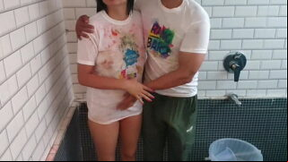 Indian Punjabi Horny Couple Hard Sex In The Bathroom Video